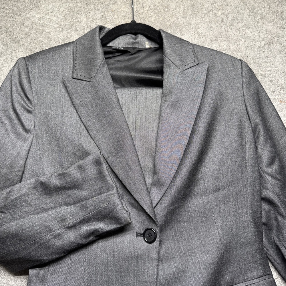 Tahari Women's‎ Gray Pantsuit Blazer Jacket Size 8 Trousers Size 12 Workwear